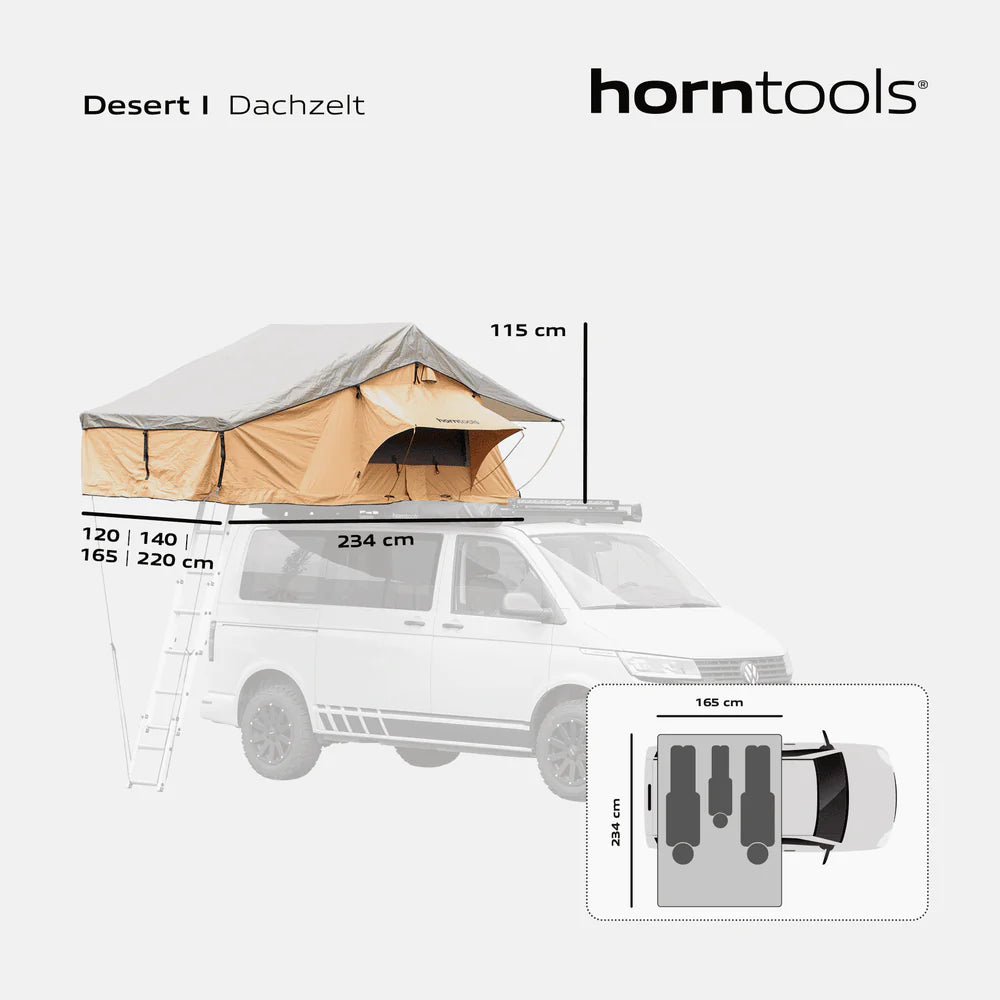 horntools Dachzelt Desert für 3 Personen - 165 cm