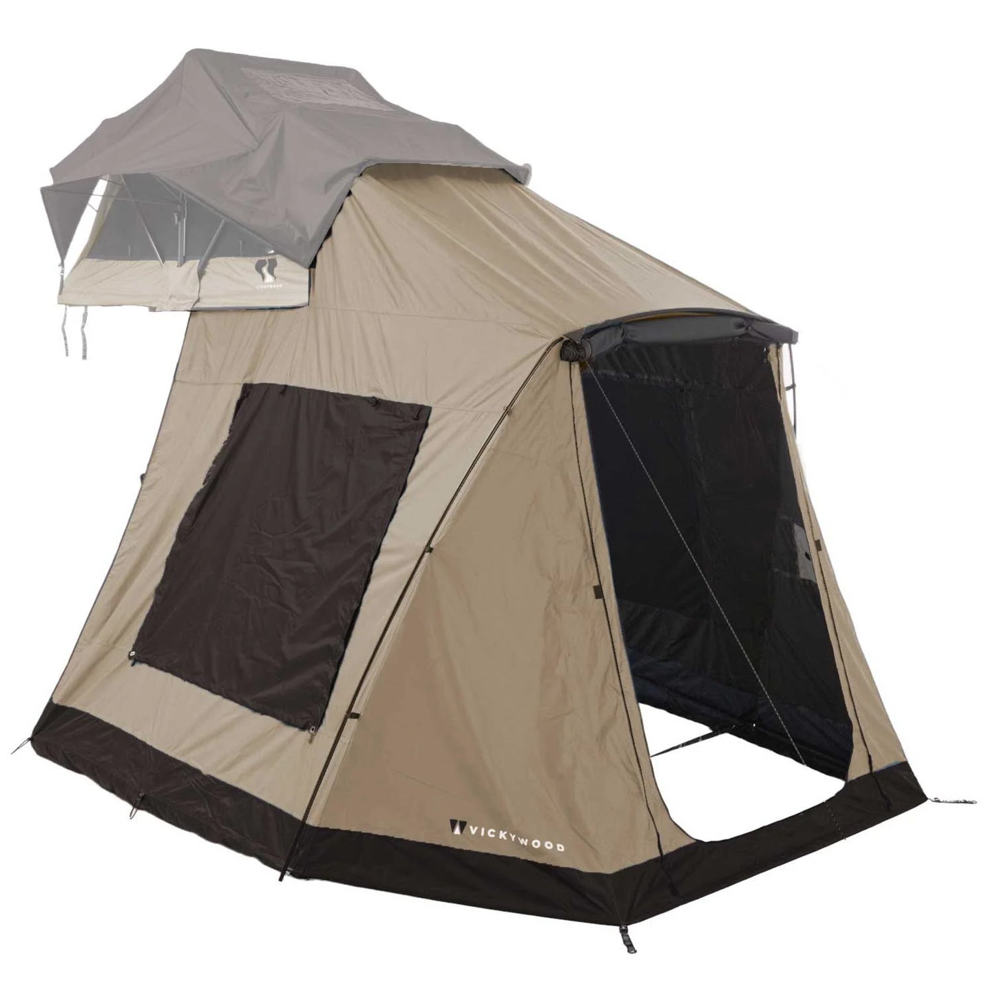 Vickywood Vorzelt zu Dachzelt LITTLE BAMBOO 125 Gen 2.0 coffee