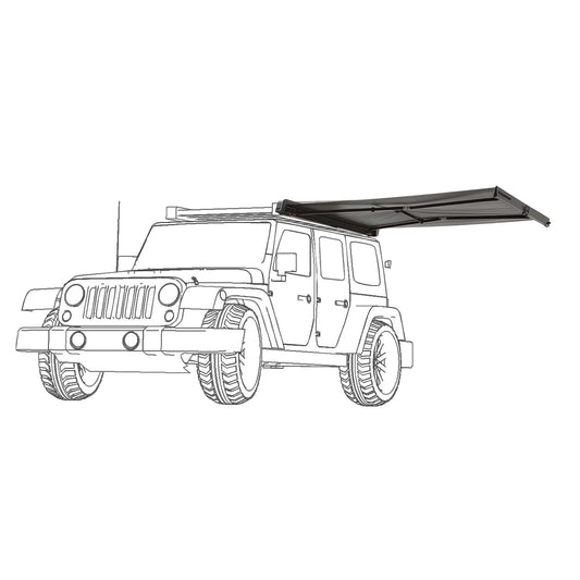 Vickywood - Aluminium Seitenmarkise BRANCH AUTOMATIC 2M grau