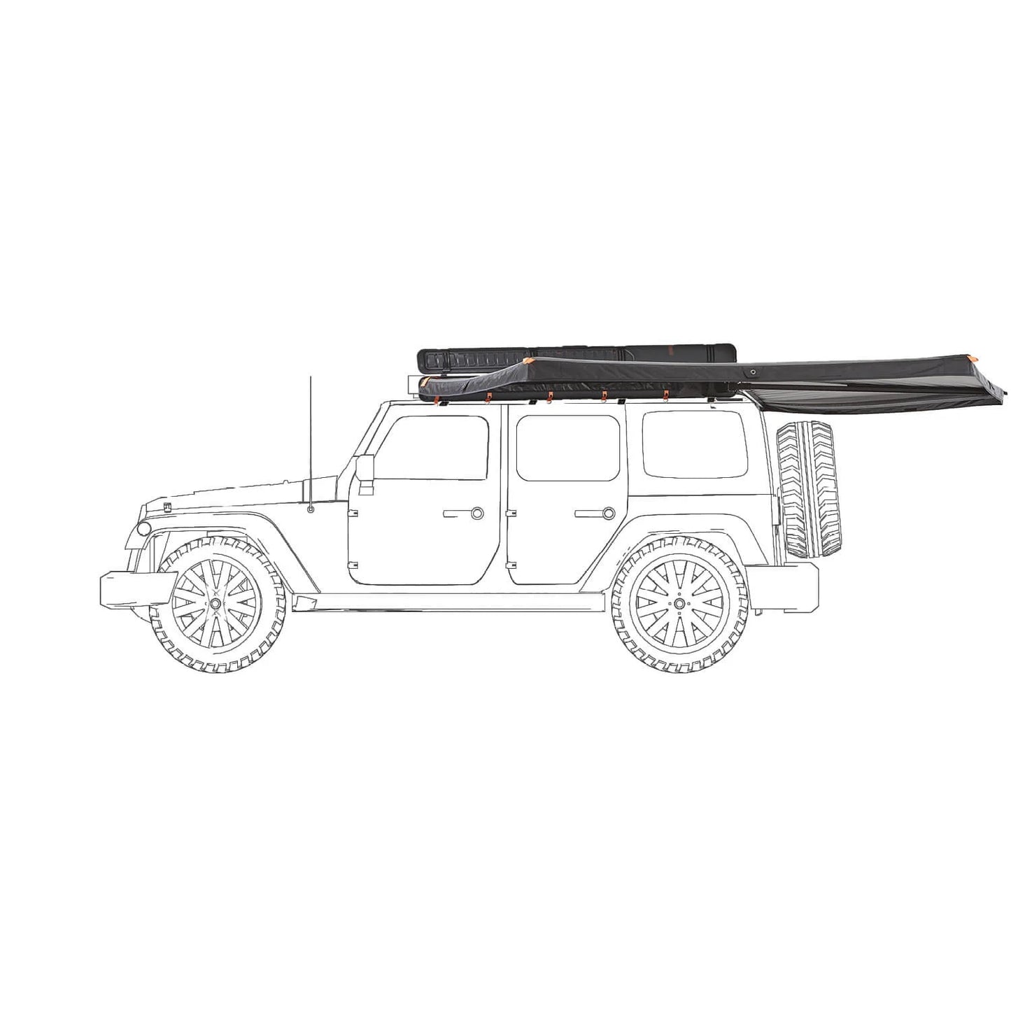 Vickywood - 270° Hardcover Seitenmarkise BRANCH Rugged